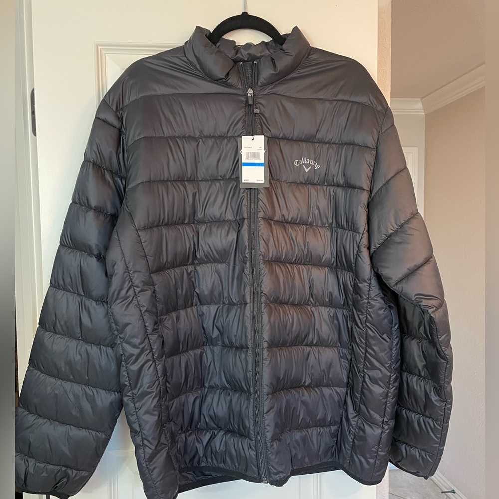 Callaway Men’s Black Puffer Jacket Size XL New With Tags